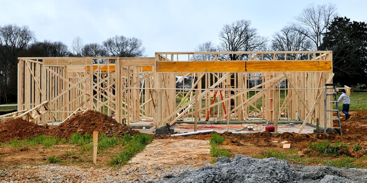 Photo: Home construction, frame, wood, home, construction